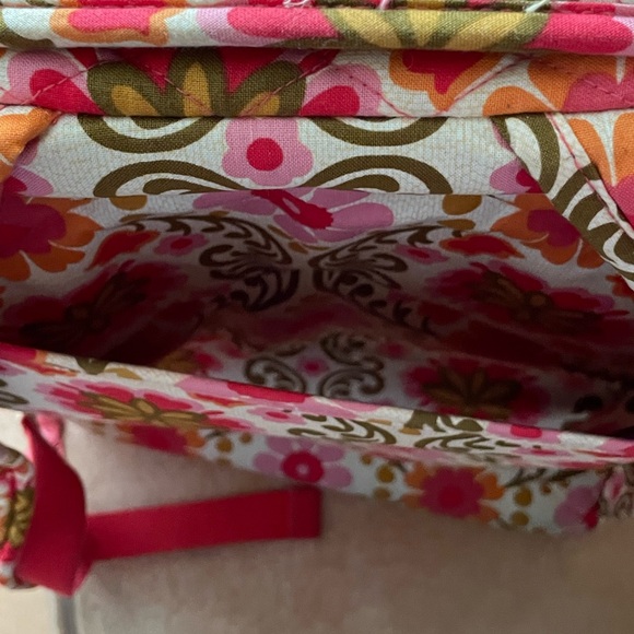 VERA BRADLEY Folkloric Pink Orange Floral Large Travel Multi-sectional Backpack - Picture 8 of 16